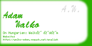 adam walko business card